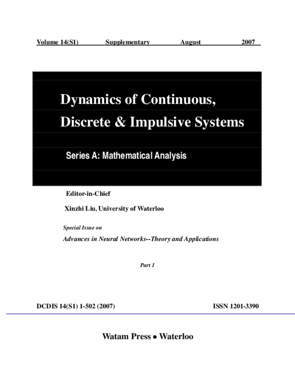  pdf dynamics of continuous discrete impulsive systems editor in