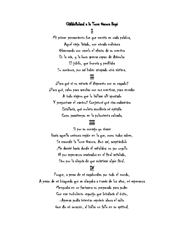 (DOC) Childe Roland a la Torre Oscura llego