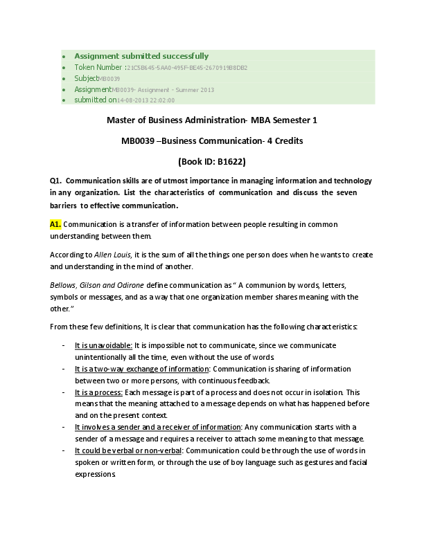 (DOC) Business Communications Answers Lynn Abraham Academia.edu