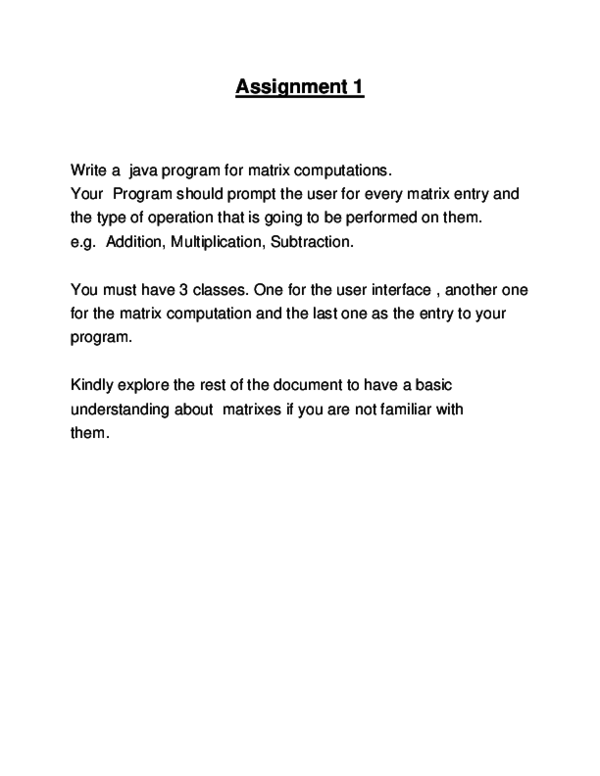 (DOC) Java Assignment