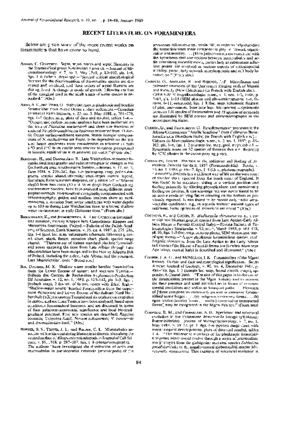 Micropaleontology journal image