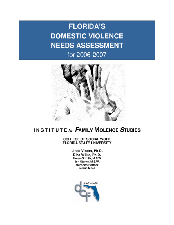 (PDF) FLORIDA'S DOMESTIC VIOLENCE NEEDS ASSESSMENT