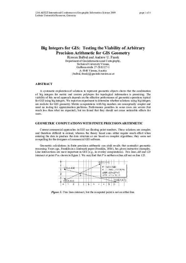  pdf viability of big integers in gis geometry