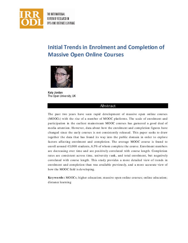 (PDF) Initial Trends in Enrolment and Completion of Massive Open Online ...