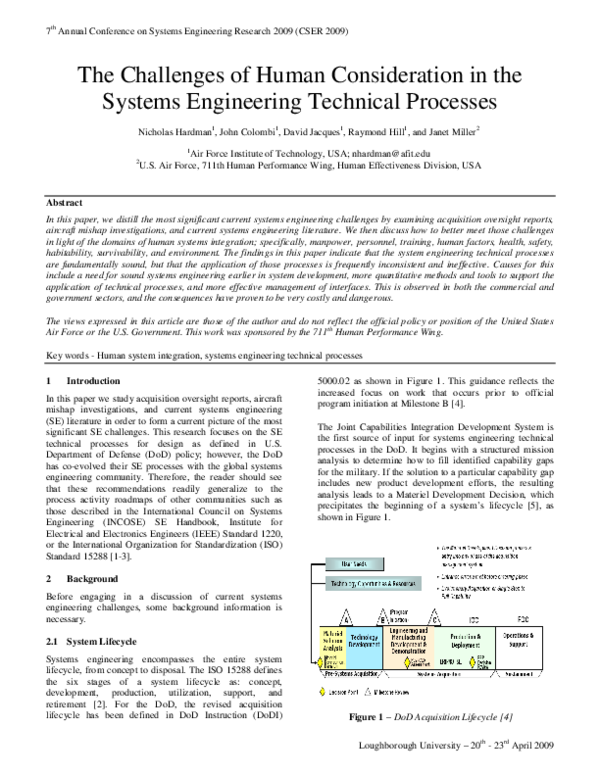 Systems Engineering Technical Processes