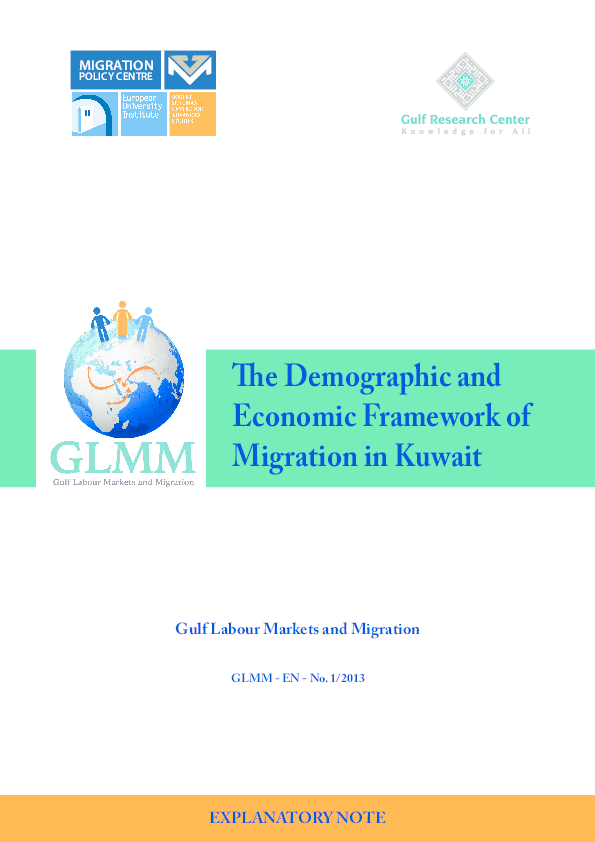 (PDF) The Demographic and Economic Framework of Migration in Kuwait