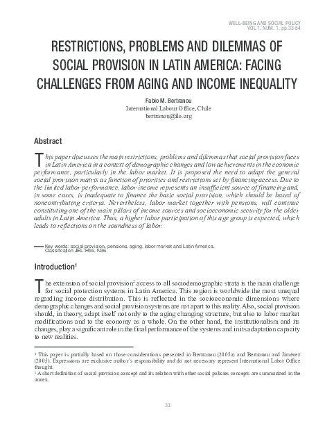 (PDF) Restrictions, Problems and Dilemmas of Social Protection in Latin ...