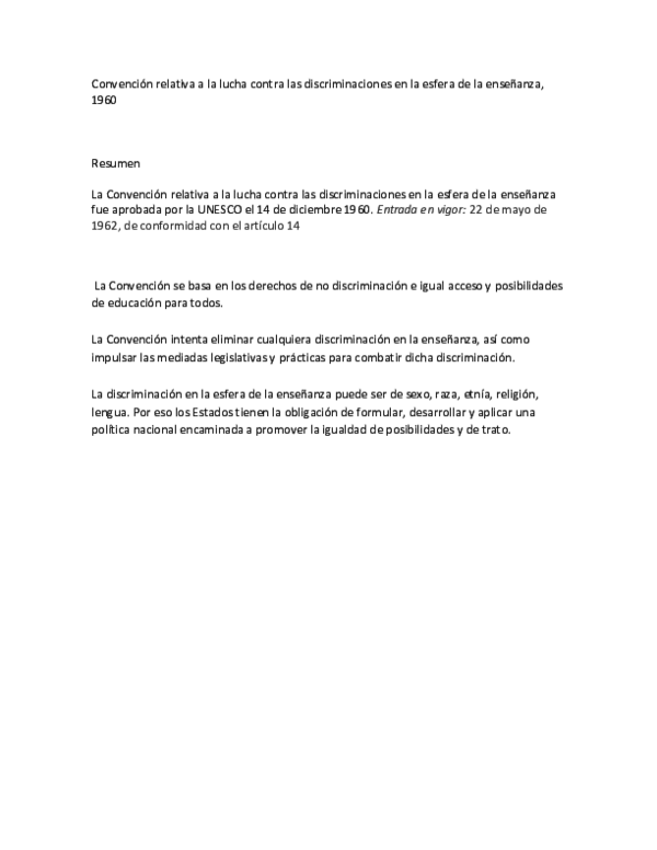 (DOC) Convencion relativa a la lucha contra las discriminaciones en la ...