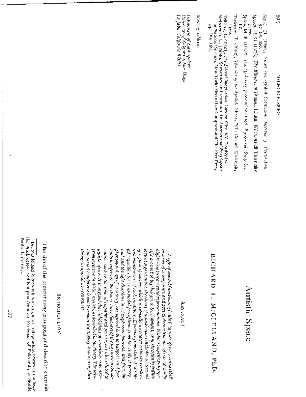 (PDF) Autistic Space