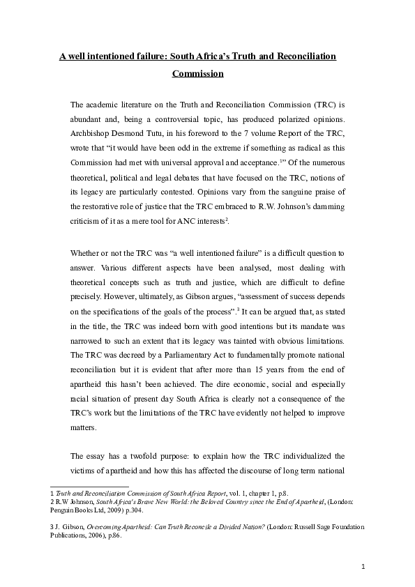 Truth commissions essay 06 picture