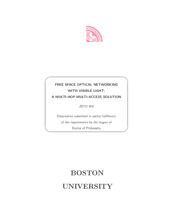 (PDF) FREE SPACE OPTICAL NETWORKING WITH VISIBLE LIGHT: A MULTI-HOP ...