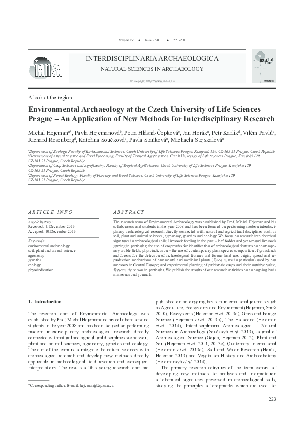 Importance of environmental archaeology picture