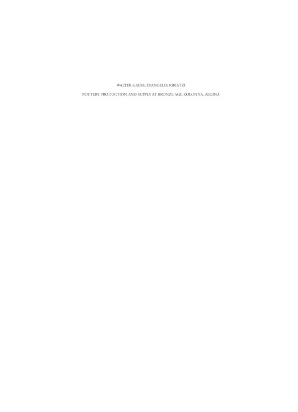 (PDF) Pottery production and importation at Bronze Age Kolonna: the ...