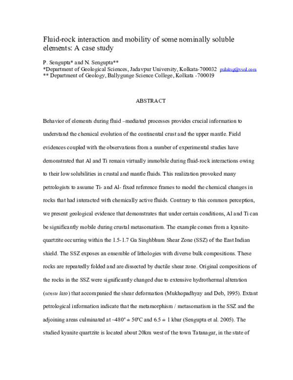Fluid―Rock Interactions during Metamorphism