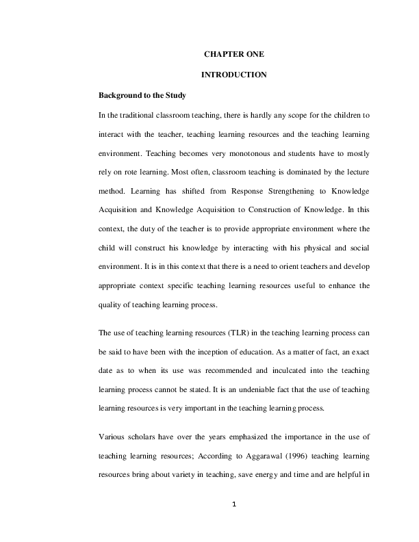 (DOC) use of teaching learning resources in the teaching of business