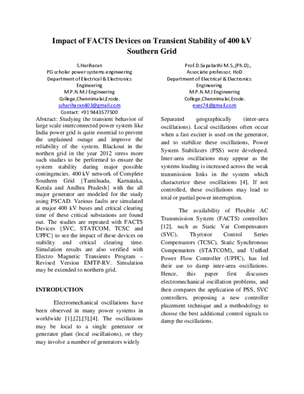 transient stability analysis of grid