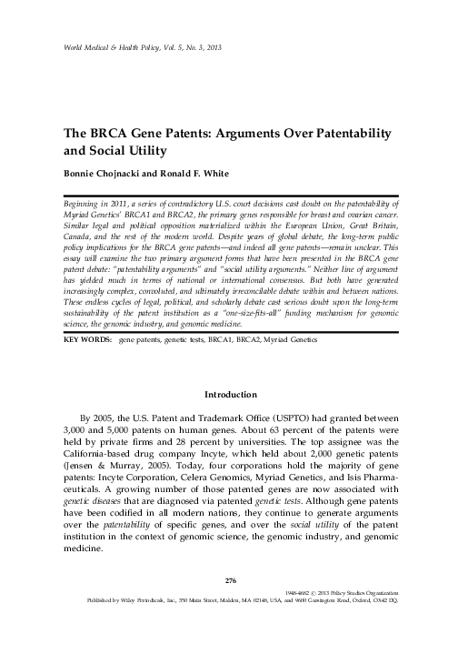 Gene patenting pros and cons image