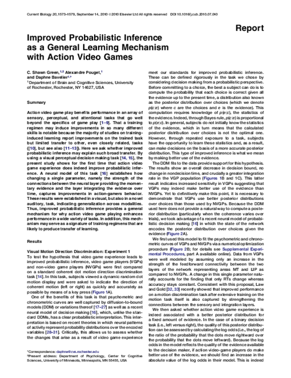 (PDF) Report Improved Probabilistic Inference as a General Learning ...