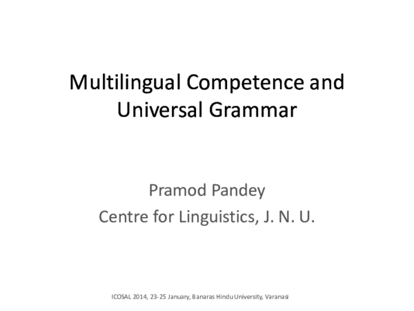 (PPT) Multilingual Competence UG
