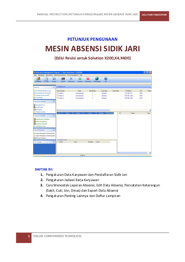Pdf Manual Instruction Petunjuk Penggunaan Mesin Absensi Sidik Jari Pdf Manual Instruction Petunjuk Penggunaan Mesin Absensi Sidik Jari