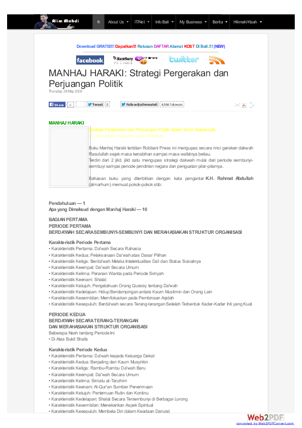Manhaj Haraki Pdf