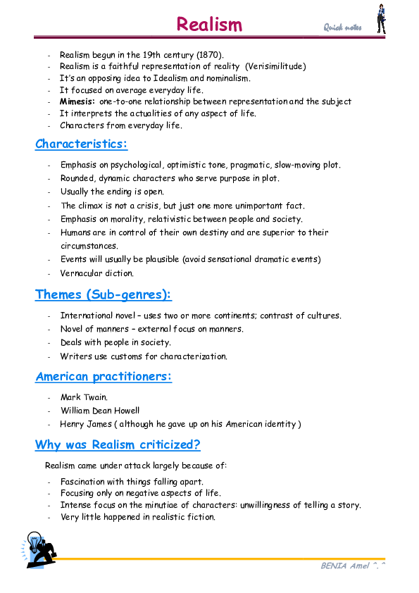 American Realism Literature Examples