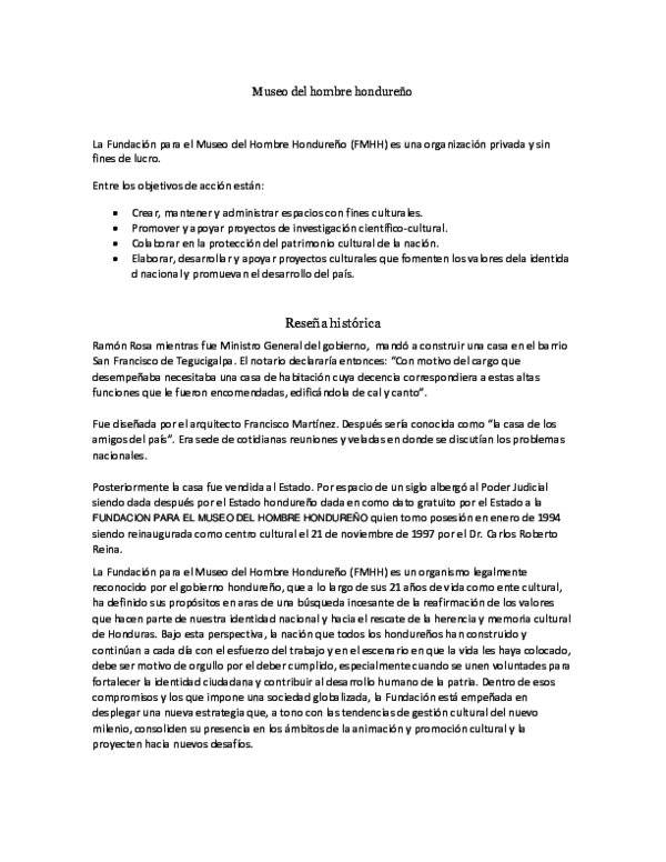 (DOC) Museo del hombre hondureño