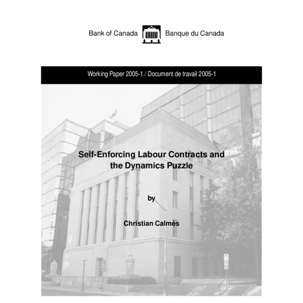 (PDF) Self-Enforcing Labour Contracts and the Dynamics Puzzle