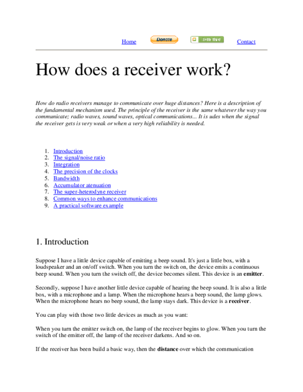 (DOC) How does a receiver work