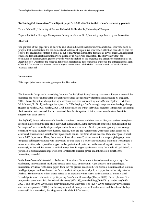 Technological innovation in business image