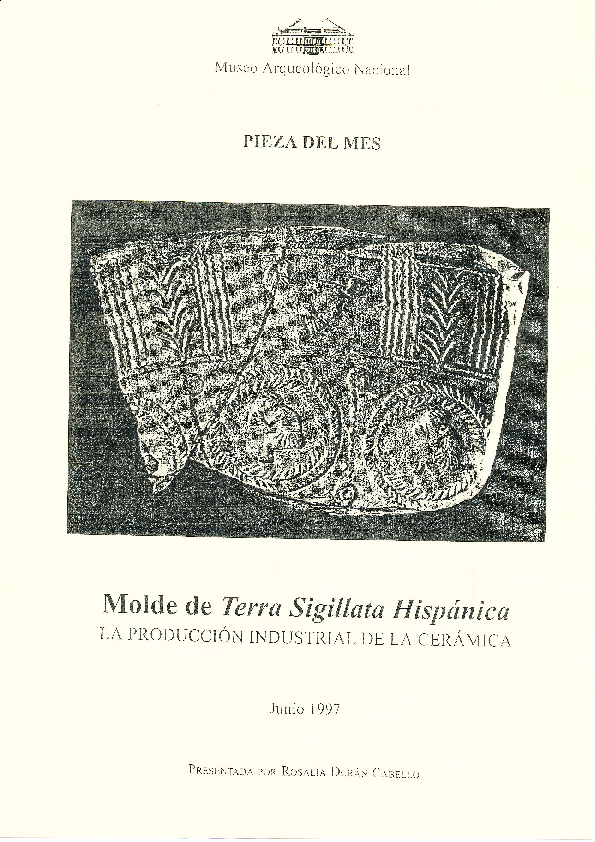 (PDF) (1997) Molde de Terra Sigillata Hispánica (Museo Arqueológico ...