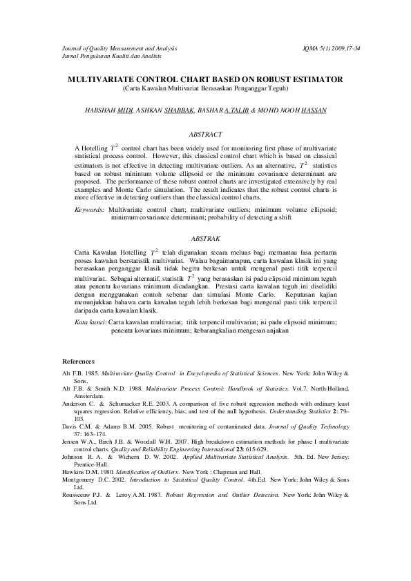 (PDF) MULTIVARIATE CONTROL CHART BASED ON ROBUST ESTIMATOR (Carta ...