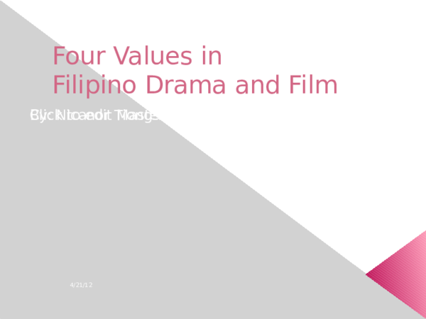  PDF Click To Edit Master Subtitle Style Four Values In Filipino Drama And Film Shelley Ann 