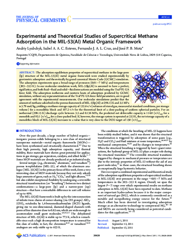  pdf experimental and theoretical studies of supercritical methane
