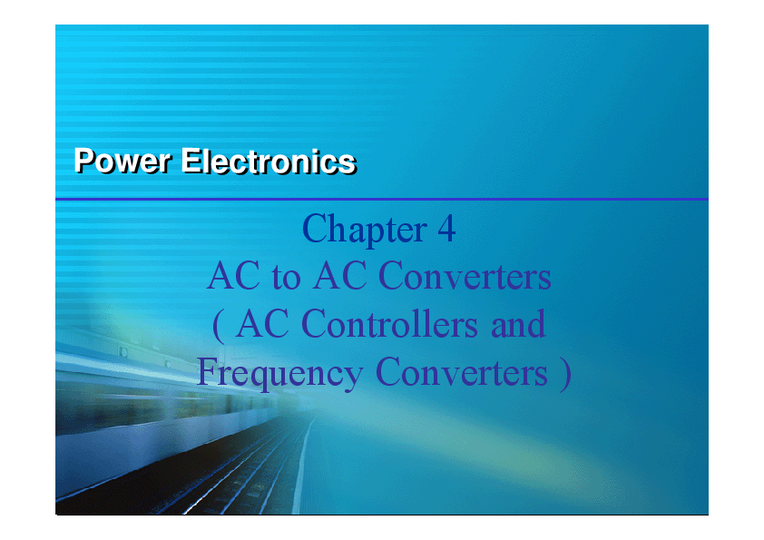 (PDF) Power Electronics Power Electronics Chapter 4 AC to AC Converters