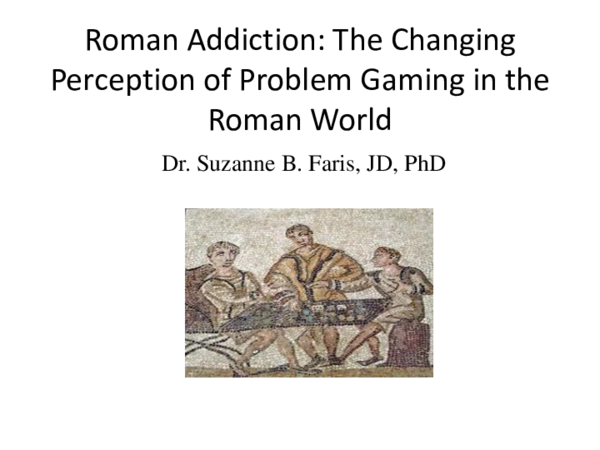 (PDF) Roman Addiction: The Changing Perception of Problem Gaming in the ...