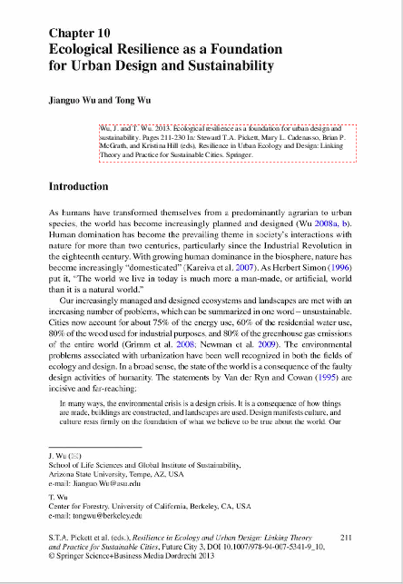 (PDF) Ecological Resilience as a Foundation for Urban Design and ...