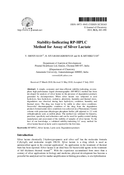 Degradation Products Research Papers Academia Edu