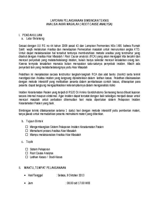 (DOC) LAPORAN BINTEK RCA