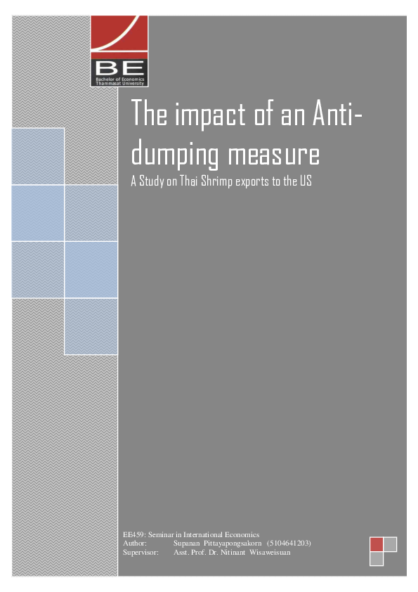 (PDF) The impact of an Anti- dumping measure