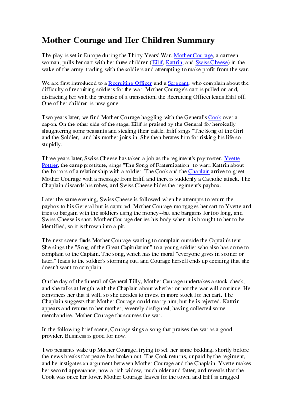 Mother courage full play image