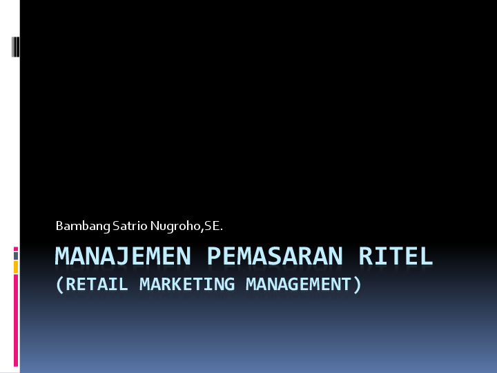 (PPT) Materi Perdagangan Ritel