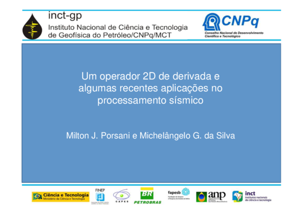 (PDF) Um operador 2D de derivada e algumas recentes aplicações no ...
