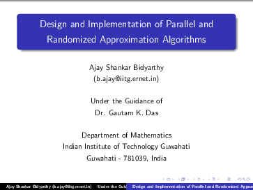 (PDF) Design and Implementation of Parallel and Randomized ...