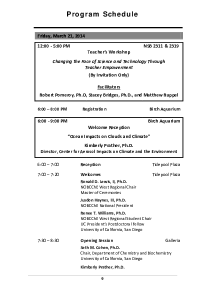 (PDF) Program Schedule