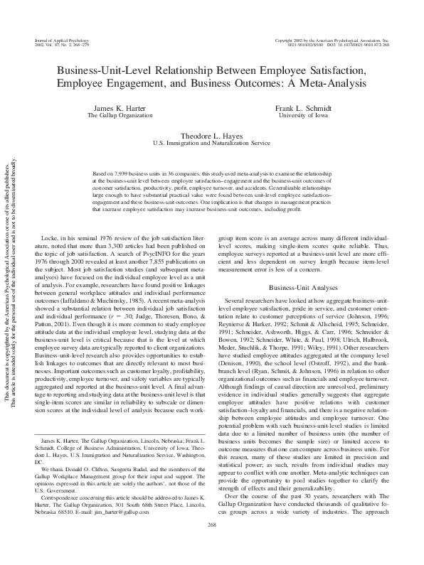 Employee engagement literature review doc image