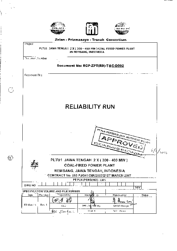 (PDF) D092 Commissioning Procedure of Reliability Run Test