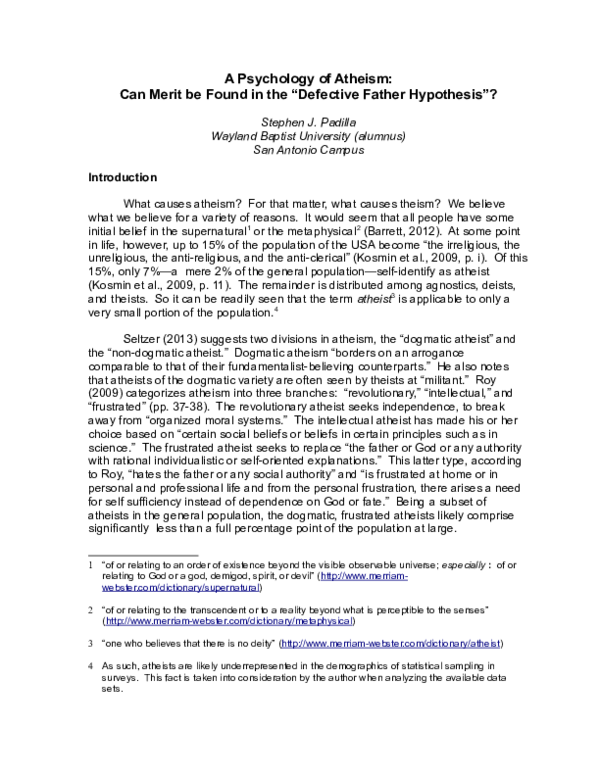 Atheism definition picture