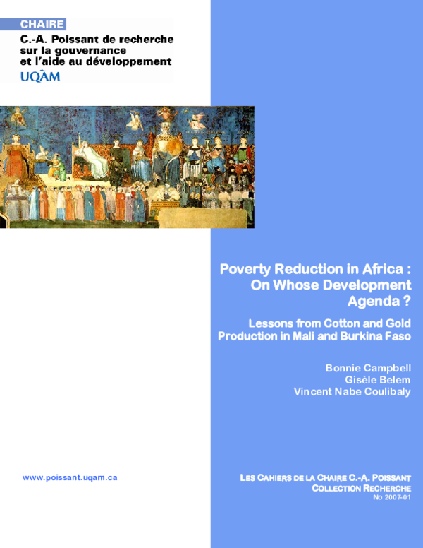 (PDF) Poverty Reduction in Africa : On Whose Development Agenda ...