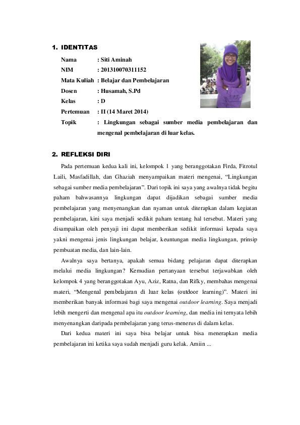 (PDF) Jurnal matkul belajar dan pembelajaran 2014 | siti  